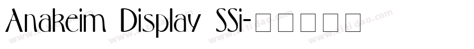 Anakeim Display SSi字体转换